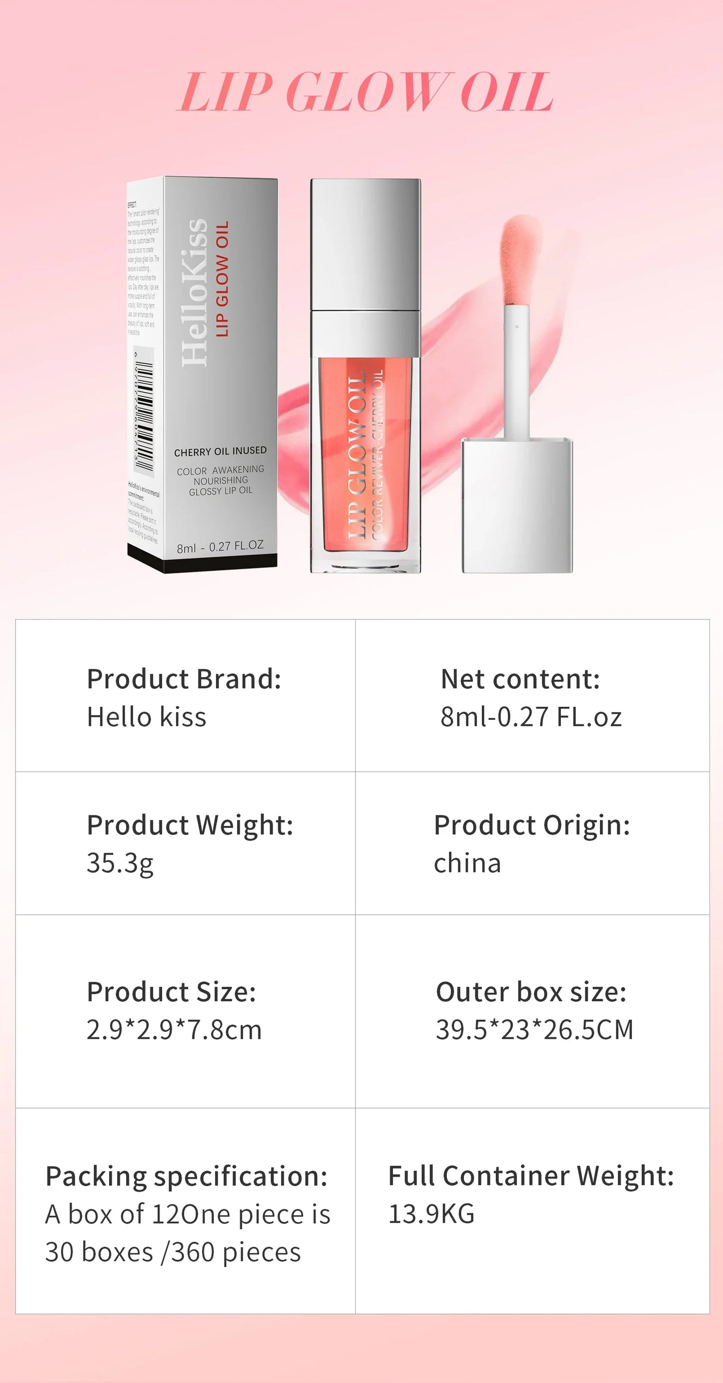 Crystal Jelly Lip Oil – Moisturizing & Plumping Tinted Lip Gloss for Sexy, Glossy Lips