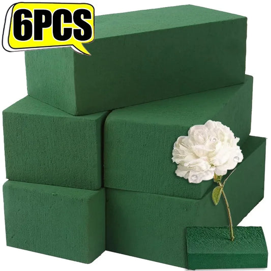 Floral Foam Blocks for Flower Arrangements – Wet Foam for Fresh & Artificial Flowers, Wedding & Party Decoration (1–6 Pack)