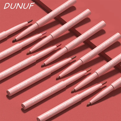 Matte Red Brown Lip Liner Pencil – Waterproof Slim Lip Contour Pen with Tapered Nib Long-Lasting Lip Stain