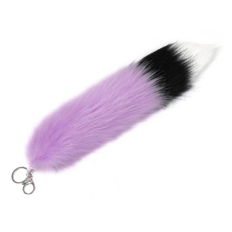 New Fashion Wolf Tail Fur Keychain – Unisex Car Keyring & Bag Charm Accessory Gift