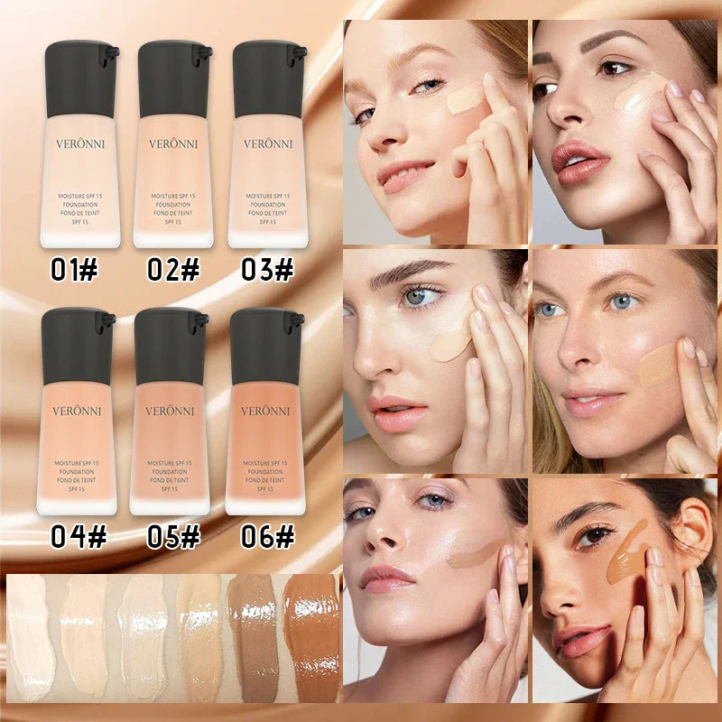 Matte Liquid Foundation – Full Coverage BB Cream with Oil Control, Waterproof & Long-Lasting Natural Face Base