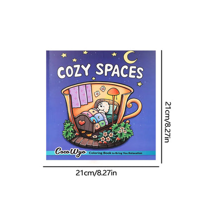 Coloring Books for Adults and Teens, Cute Puppies Cartoon Designs for Relaxation, Cozy Hygge Moment Coloring Fun