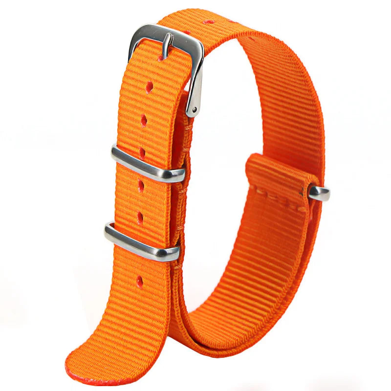 Nylon Watch Strap 16mm 18mm 20mm 22mm — Waterproof Army Sport Watch Band Replacement Belt