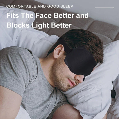 3D Padded Sleep Mask for Eyes — Soft Light-Blocking Eyepatch, Sleeping Aid & Eye Shade Blindfold