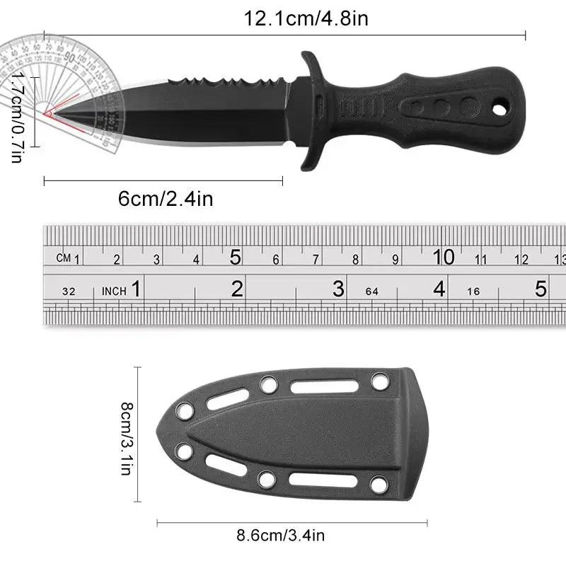 New Outdoor Camping Stainless Steel Knife – EDC High Hardness, Sharp Fruit Knife for Wilderness Survival & Self-Defense