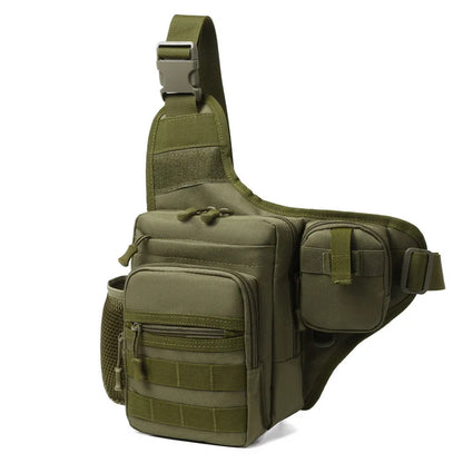 Camping Climbing Bag - Tactical Chest Pouch for Men, Cycling, Hiking, Travel, Outdoor Sports, Molle Crossbody Fanny Pack