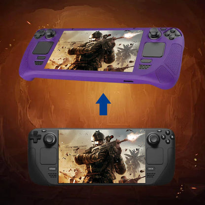 Silicone Console Protector for Steam Deck – Anti-Slip Soft Shell Case with Bracket Replacement Accessories