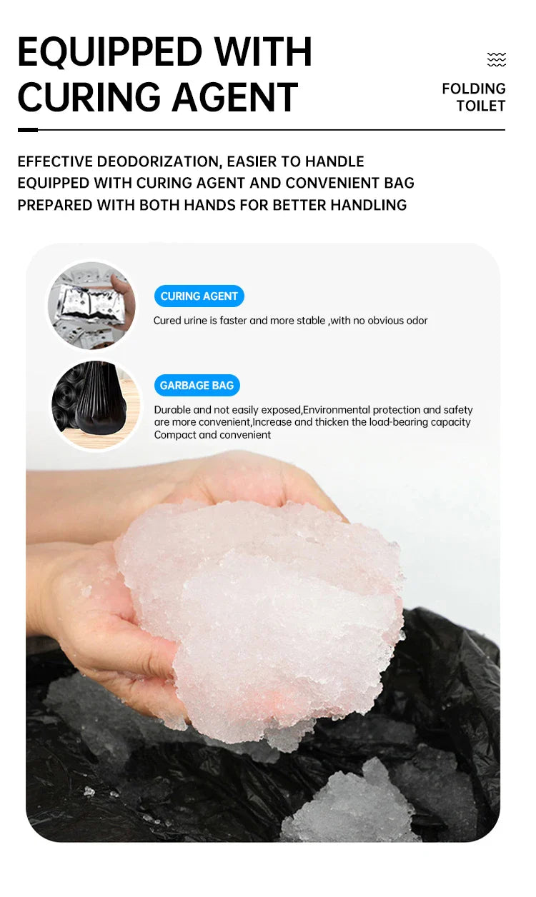 Portable Outdoor Camping Toilet – Odor-Proof Folding Emergency & Multifunctional Travel Toilet