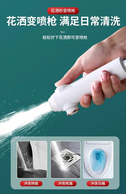 High Pressure Shower Head with 3 Modes – Adjustable Water-Saving Spray & One-Key Stop Nozzle for Bathroom Faucet Accessories