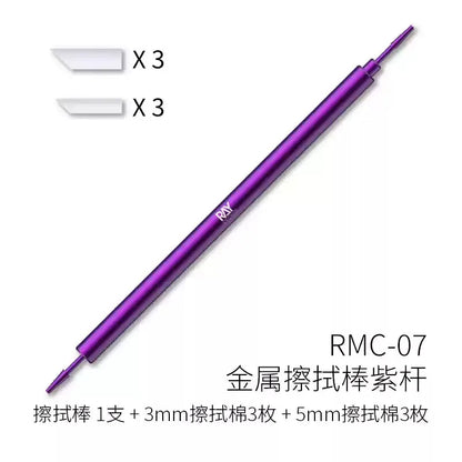 RAY Studio Metal Cleaning Stick with Polyester Cotton Tips – Seepage Wiping Swab for Model Hobby & Panel Liner Cleaning
