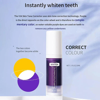 V34 Teeth Whitening Toothpaste – 5D Whitening Stick for Oral Hygiene, Cleaning & Fresh Breath Care