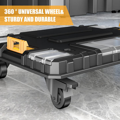 AIRAJ Stackable Modular Toolbox Set – Portable Wheeled Combo Toolbox for Space-Saving Storage & Easy Mobility