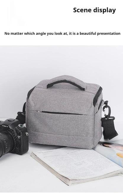 DSLR Camera Shoulder Bag – Portable Nylon Handbag for Sony, Nikon, Canon, Panasonic Equipment, Crossbody Style