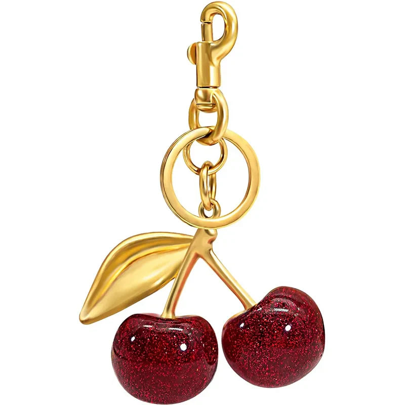 Cute Cherry Keychain Bag Charm – Purse Accessory for Handbags, Women’s Gift