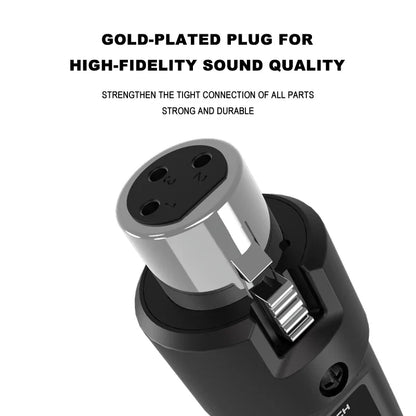 BOMGE UHF XLR Wireless Microphone Adapter System – Transmitter & Receiver for Dynamic Microphone, Guitar, Audio Mixer & PA System
