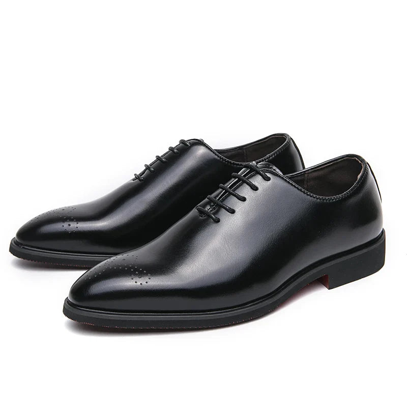 Luxury Men’s Leather Oxford Dress Shoes – High-Quality Gentleman Wedding & Office Shoes 2024