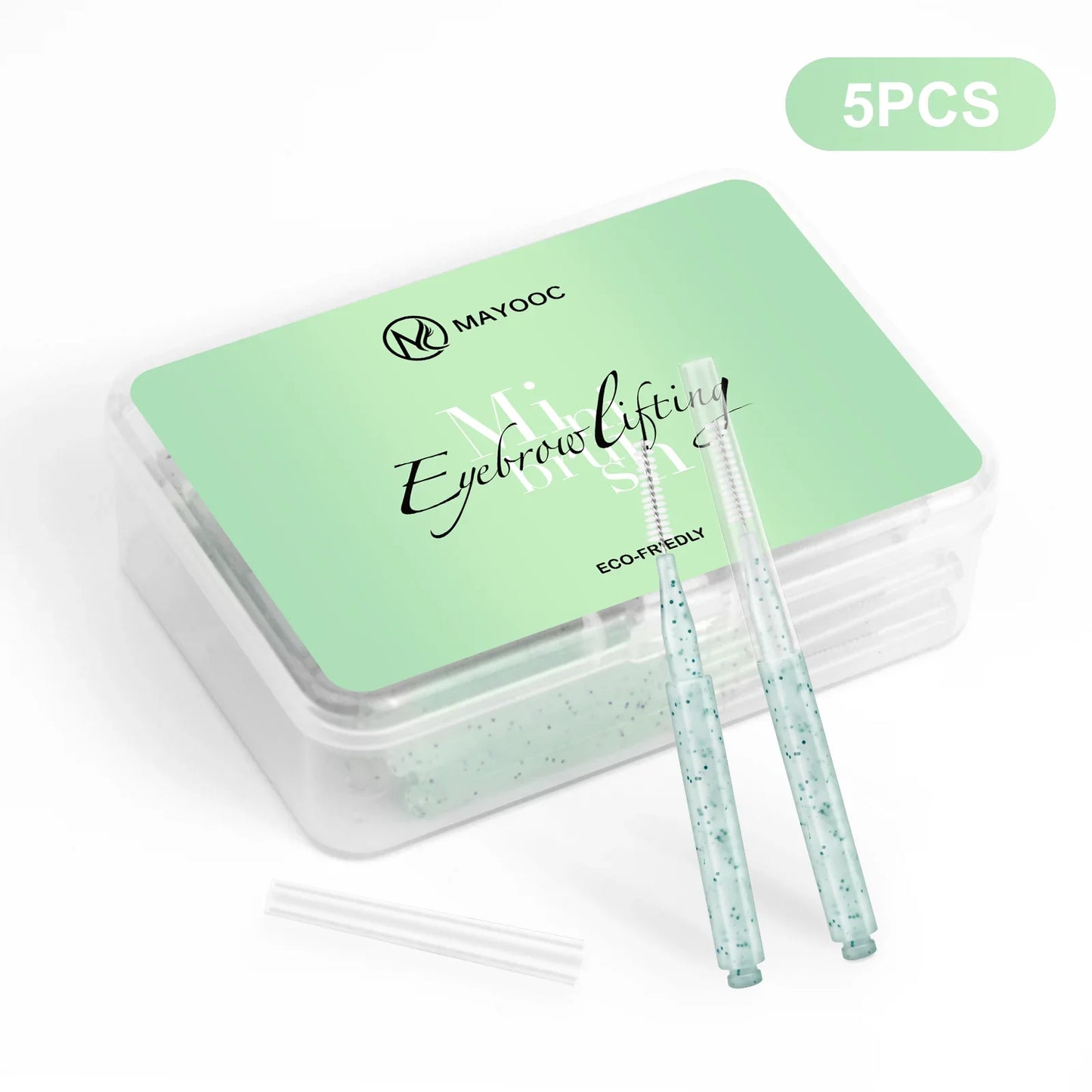 MAYOOC Mini Eyebrow Brush – Disposable Brow Lifting & Perm Brushes, Bendable Micro Eyelash Applicators Tools