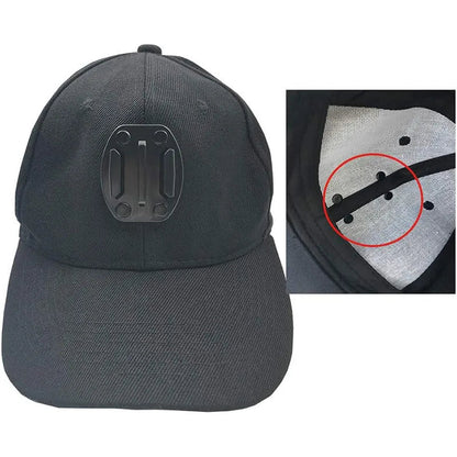 GoPro Baseball Cap Base Mount with J-Hook – Compatible with GoPro Hero 10-13, DJI Action 3-4 & Insta360 X3-X4 Accessories