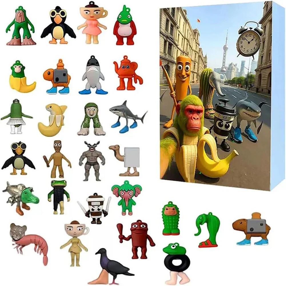 3D Tung Sahur Advent Calendar – 24-Day Mini Figure Countdown Collection & Decoration