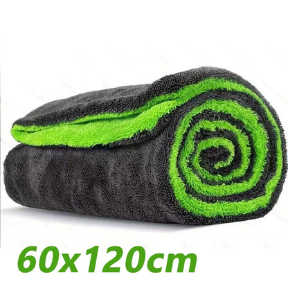 1400GSM Heavy Duty Microfiber Car Drying Towel 60x120cm – Oversized Super Absorbent Double-Sided Ultra Soft Scratch-Free Cleaning Cloth