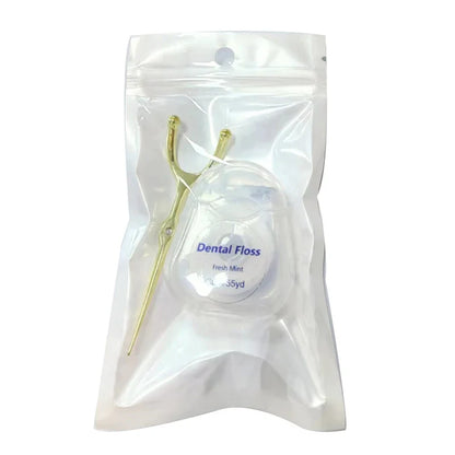 Stainless Steel Toothpick & Dental Floss Holder Set – Reusable Y-Shape Eco-Friendly Teeth Cleaning Tool