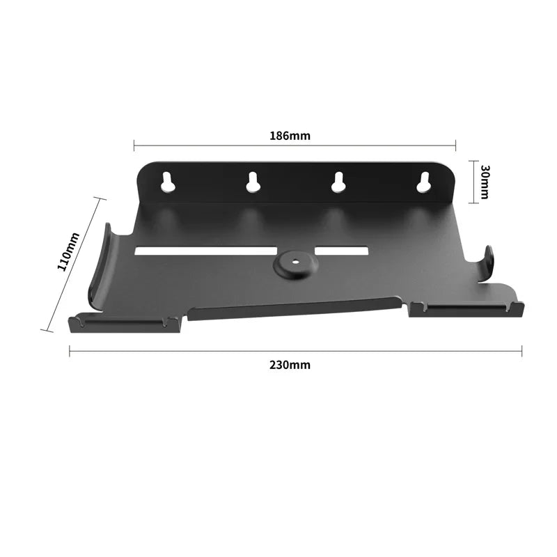 Wall-Mounted PS5 Slim Console Stand – Holder with 2 Controller Hooks & Punch Alignment Sticker, Easy Installation