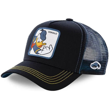 High-Quality Disney Anime Cartoon Snapback – Cotton Baseball Cap for Men & Women, Hip Hop Dad Hat, Trucker Mesh Hat