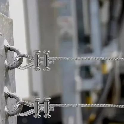 100/10PCS Steel Wire Rope Cable Clamps – Adjustable Metal & Copper Clips for 1.2–2.5mm Cables