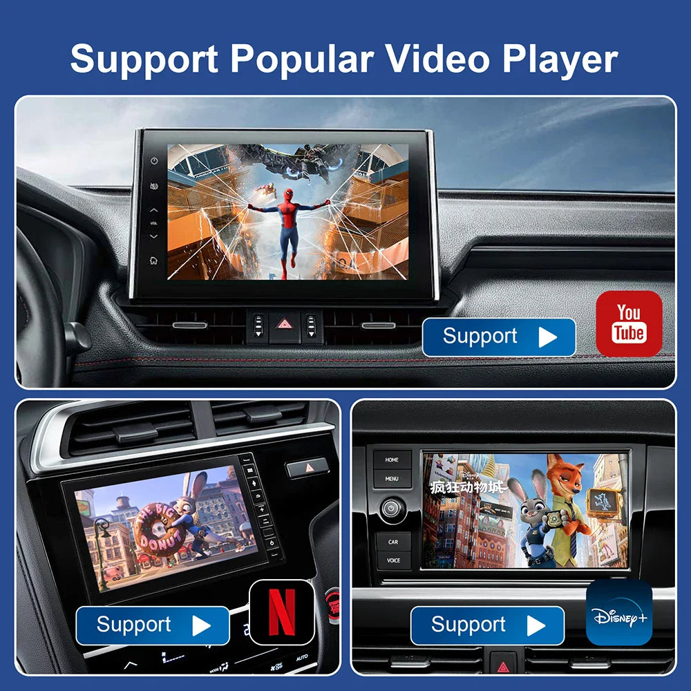 Android 13 CarPlay AI Box – Wireless Android Auto and CarPlay Adapter, TV Box for Netflix and YouTube, Smart Car Intelligence System
