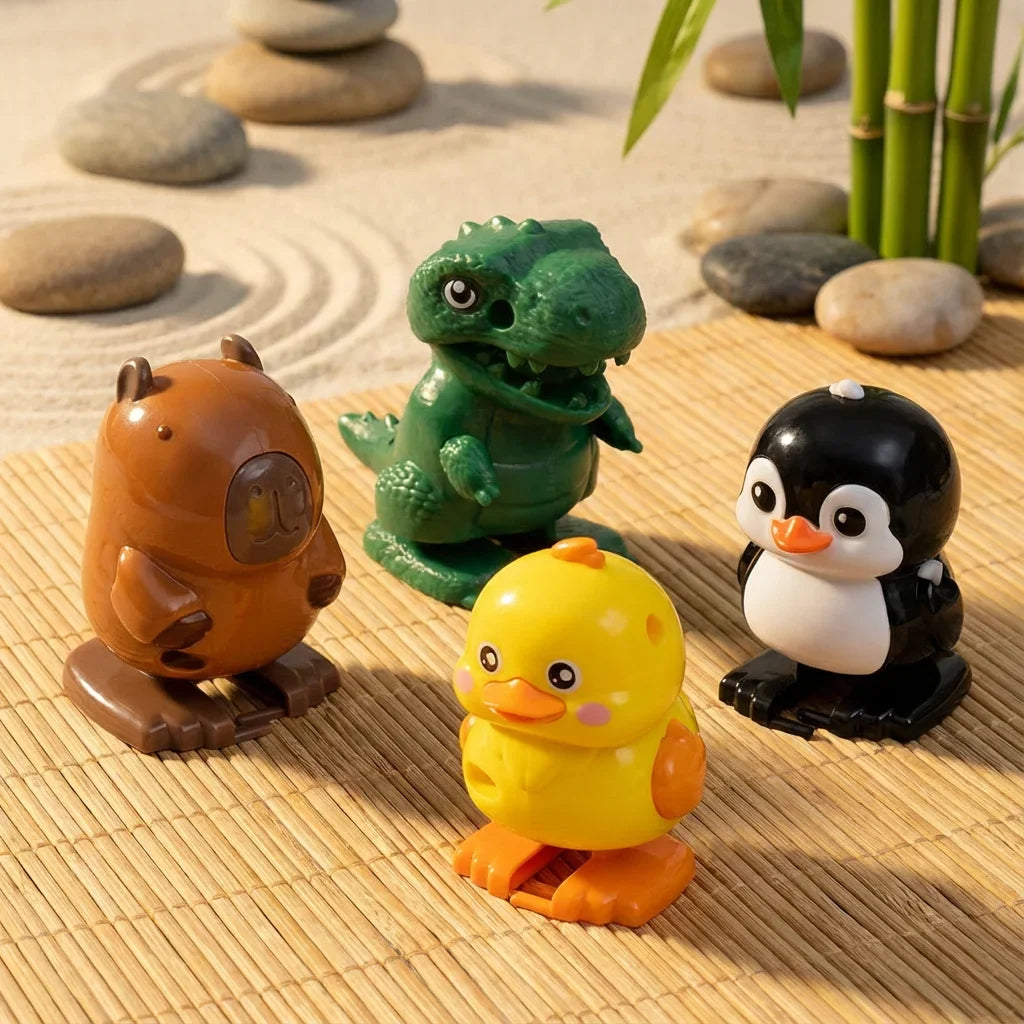Cute Wind-Up Bouncing Egg Chick Toy – Funny Jumping Animal Stress Relief Toy for Kids