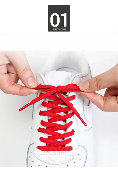 Oval & Semicircle Sneakers Shoe Laces – Classic Woven Round Shoelaces for Adult Unisex Casual & Sports Shoes