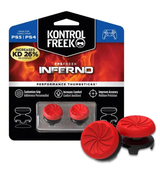 2PCS Performance Thumb Grip Caps — Silicone Analog Stick Covers for PS4 & PS5 Controllers