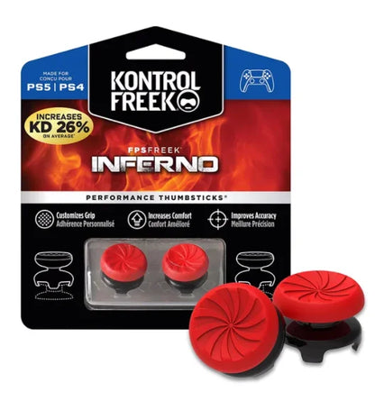 2PCS Performance Thumb Grip Caps — Silicone Analog Stick Covers for PS4 & PS5 Controllers