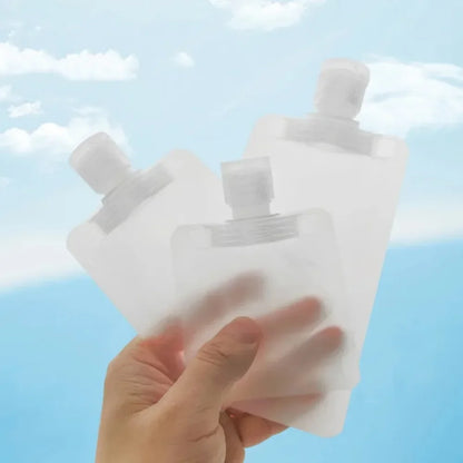 5pcs Travel Refillable Squeeze Bags — Empty Lotion, Shampoo, Conditioner & Cosmetic Storage Pouches for Toiletries