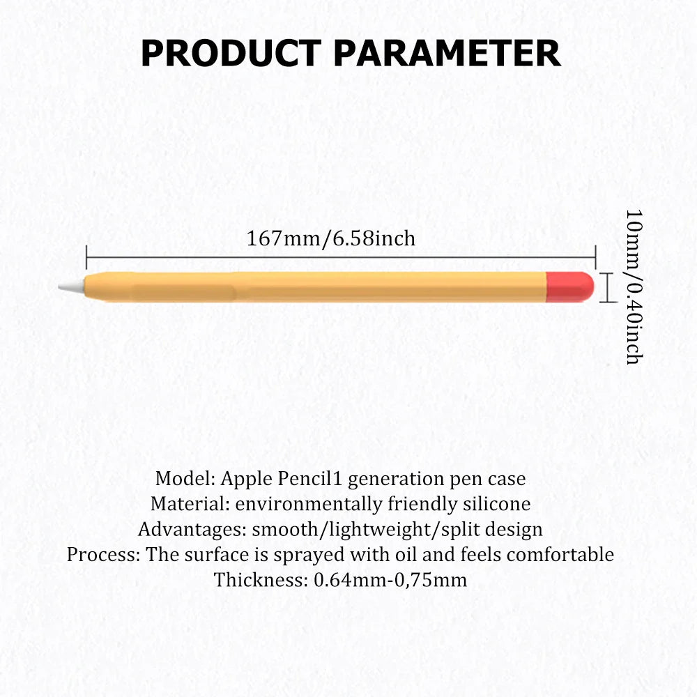Soft Silicone Pen Holder for Apple Pencil – Protective Cover for 1st and 2nd Generation Stylus Pen Accessories