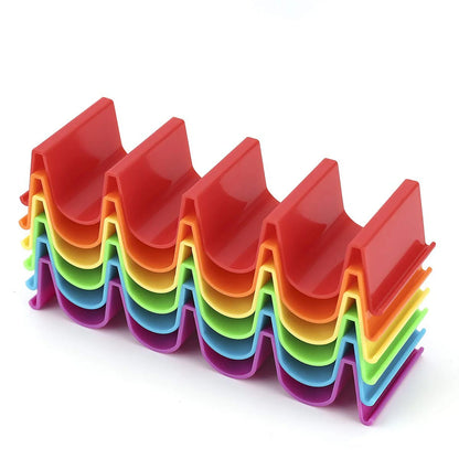 Mexican Roll Rack Taco Holder - Creative Wave-Shaped Tortilla Pancake Stand, Kitchen Gadget Tray for Tacos and Cakes