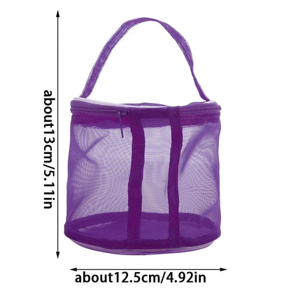 Portable Yarn Storage Bag - Hollow Mesh Knitting and Crochet Yarn Handbag Organizer for Weave Tools and Sewing Accessories