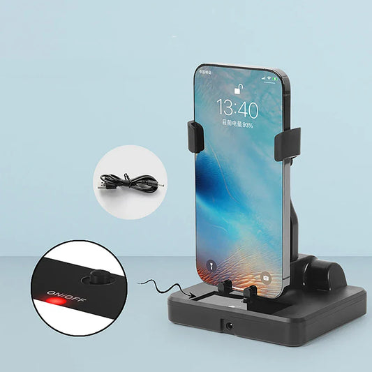 Desk Mute Automatic Swing Shaker – Mobile Phone Stand Holder with Phone Wiggler & Pedometer Stepper