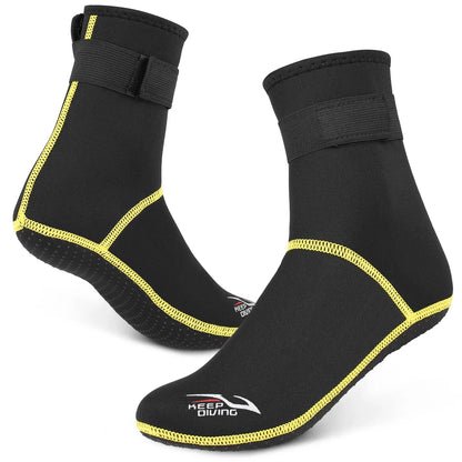3mm Neoprene Outdoor Diving Socks - Thermal Wetsuit Boots for Snorkeling, Sailing, Swimming - Anti-Slip Beach Water Socks
