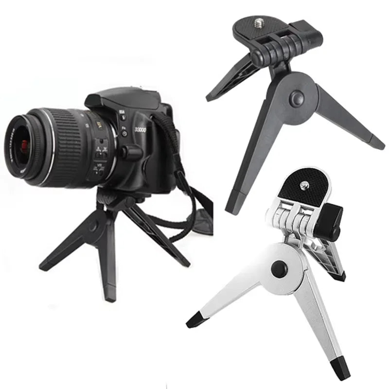 Universal Folding Tripod Stand with Strap for DSLR & Camcorders – Fits Canon Nikon Sony Cameras