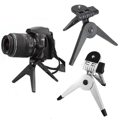 Universal Folding Tripod Stand with Strap for DSLR & Camcorders – Fits Canon Nikon Sony Cameras
