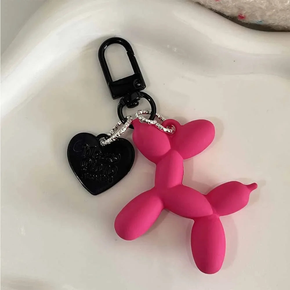 Cute Cartoon Balloon Dog Keychains - Couple Key Ring, New Car Holder Jewelry, Gift Decoration Accessories
