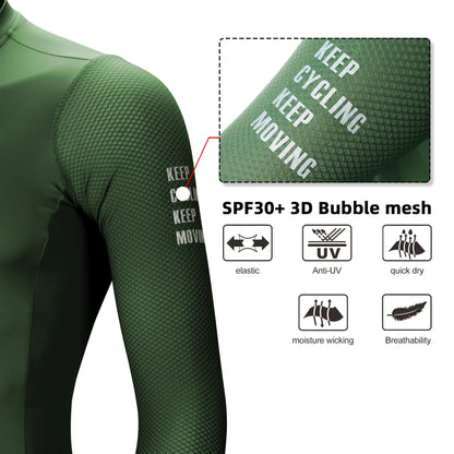 DAREVIE SPF 50+ Long Sleeve Cycling Jersey – Breathable Training Fit, Unisex Lightweight Cycling Maillot for Men & Women Small Size