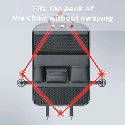 SEAMETAL Car Backseat Storage Bag – Multi-Pocket Seat Back Organizer with Foldable Tablet Tray & Large Capacity