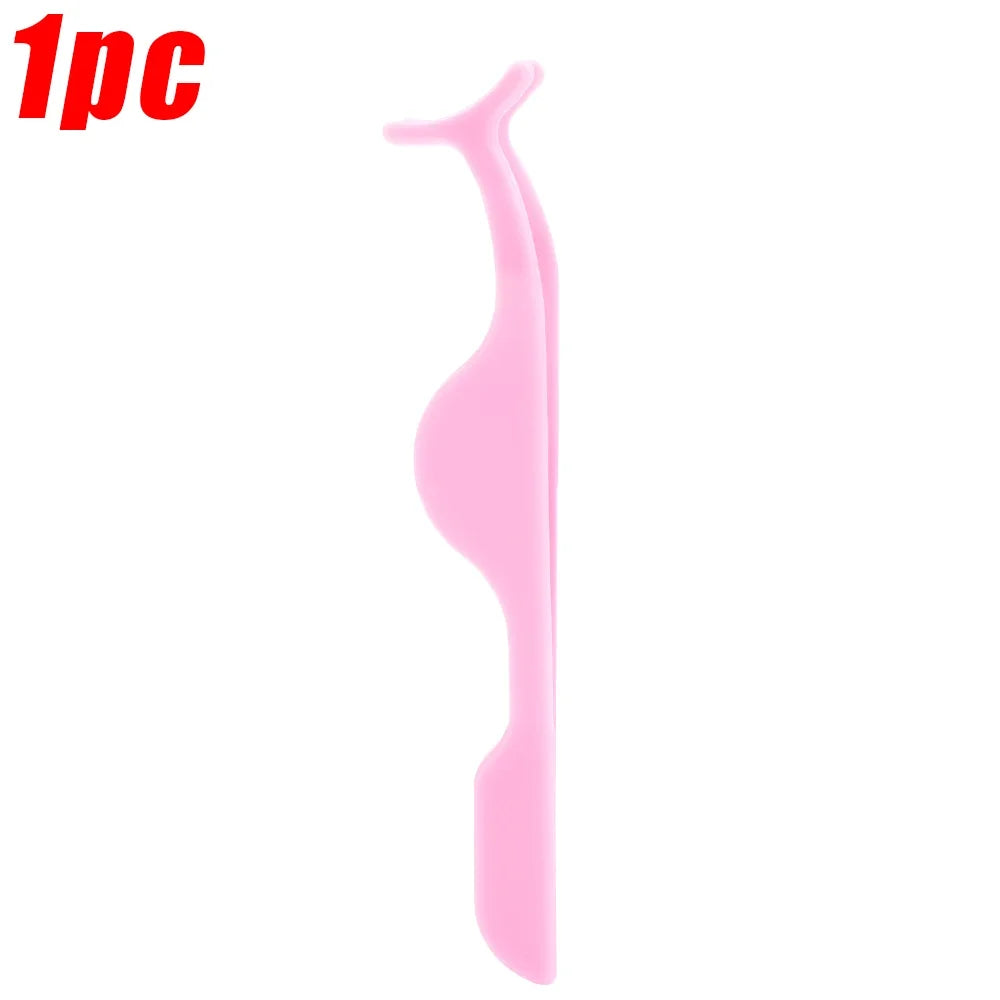False Eyelash Applicator Tweezer Tool – Professional Plastic Lash Curler & Clip Makeup Accessory (1/30PCS)