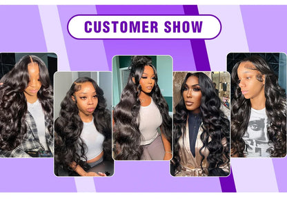 200 Density 30-40 Inch 13x6 HD Lace Frontal Body Wave Wig – Remy Human Hair, 13x4 Lace Front Wig for Black Women