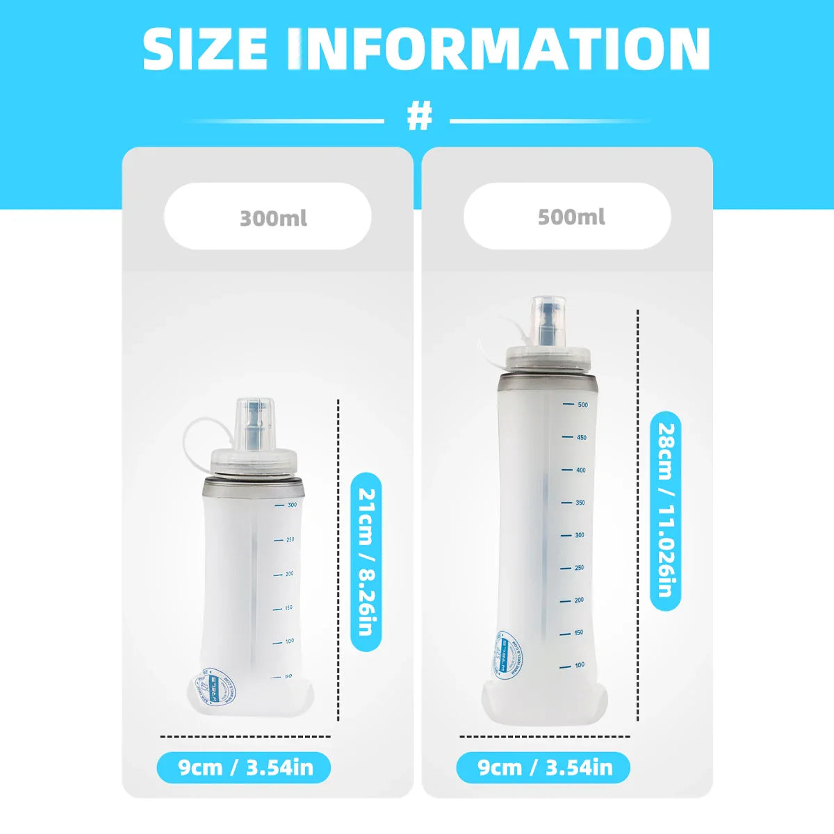 WRELS Folding Soft Water Bottle – Collapsible BPA-Free Sport Flask for Running, Camping & Hiking