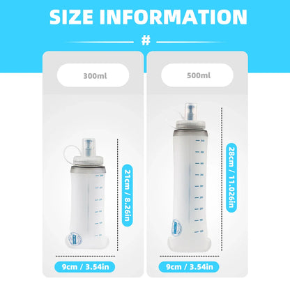 WRELS Folding Soft Water Bottle – Collapsible BPA-Free Sport Flask for Running, Camping & Hiking