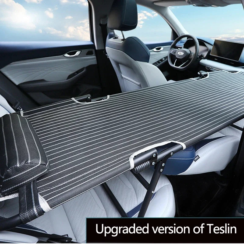 General Motors Portable Folding Bed: Co-pilot Sleep Bed for Car Modification - Ideal for Camping, Travel, Rear Seat Comfort, and Car Accessories!