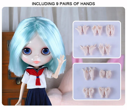 ICY DBS Blythe Doll 1/6 BJD – 30cm Joint Body Set with Random Eyes, Anime Girl Toy Gift